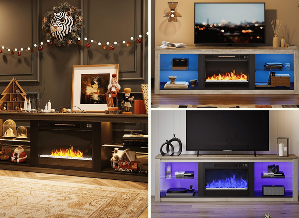 Elevate Your Space With The Bestier Fireplace TV Stand