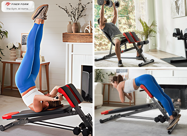 Workout With The Finer Form Multi-functional Weight Bench